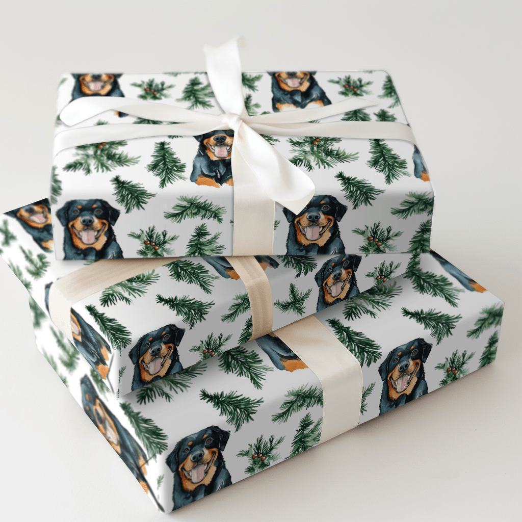 Snow Day for Rottweiler - Wrapping Paper - Aspen & Arlo