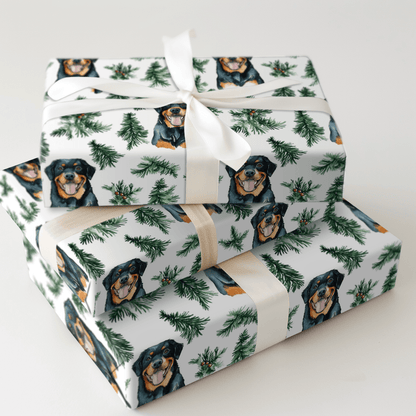 Snow Day for Rottweiler - Wrapping Paper - Aspen & Arlo