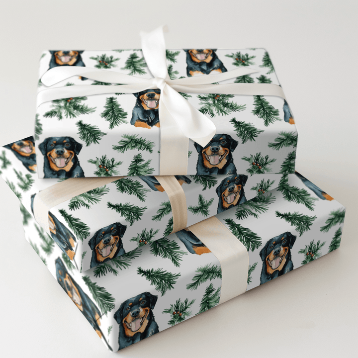 Snow Day for Rottweiler - Wrapping Paper - Aspen & Arlo
