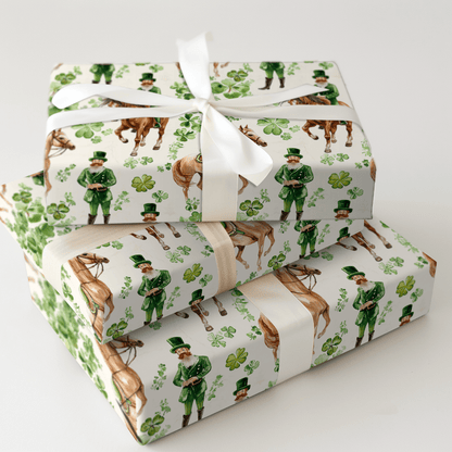 Shamrocks with the Saddlebred - Wrapping Paper - Aspen & Arlo