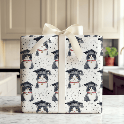 Domestic Shorthair Graduate - Wrapping Paper - Aspen & Arlo