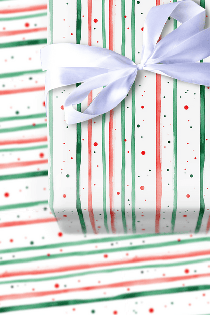 Stripe for December - Wrapping Paper - Aspen & Arlo