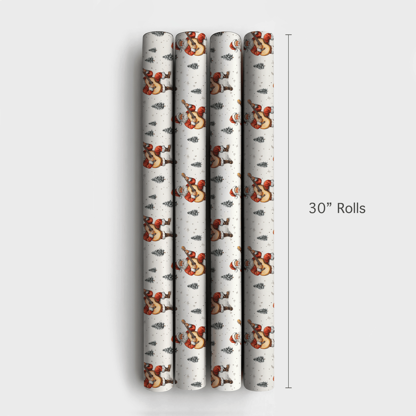 Six String Santa - Wrapping Paper - Aspen & Arlo