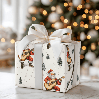Six String Santa - Wrapping Paper - Aspen & Arlo