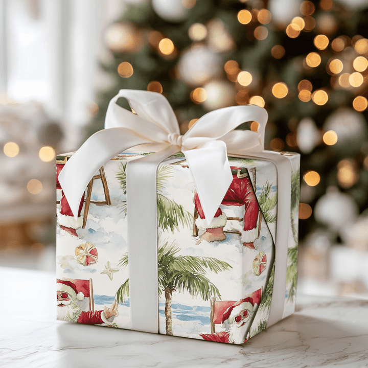 Santa's Surf - Wrapping Paper - Aspen & Arlo