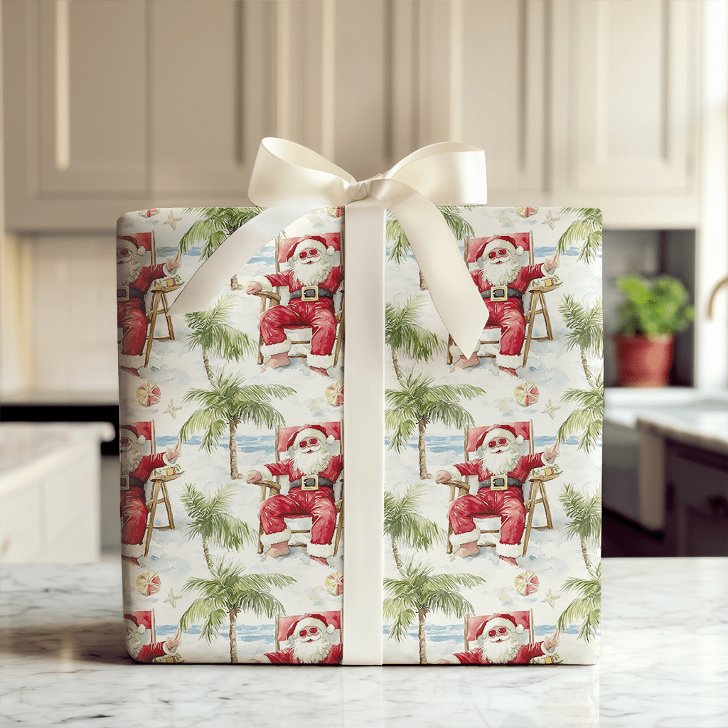 Santa's Surf - Wrapping Paper - Aspen & Arlo