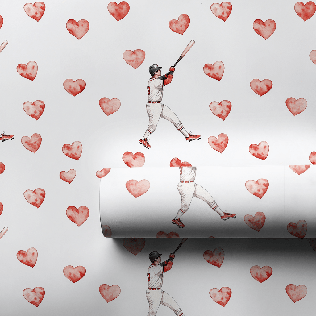 Out of the Park Love - Wrapping Paper - Aspen & Arlo