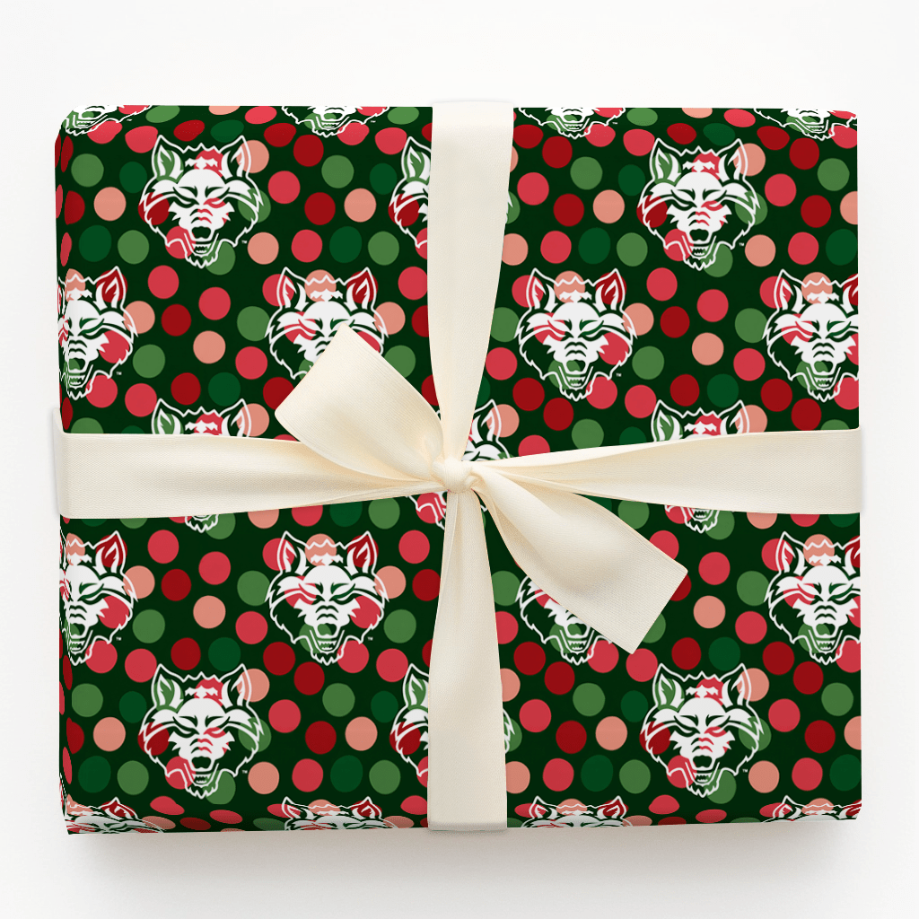 Arkansas State Winter Dots - Wrapping Paper - Aspen & Arlo