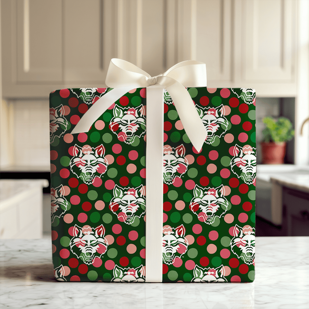 Arkansas State Winter Dots - Wrapping Paper - Aspen & Arlo