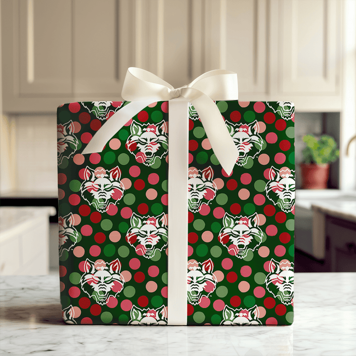 Arkansas State Winter Dots - Wrapping Paper - Aspen & Arlo