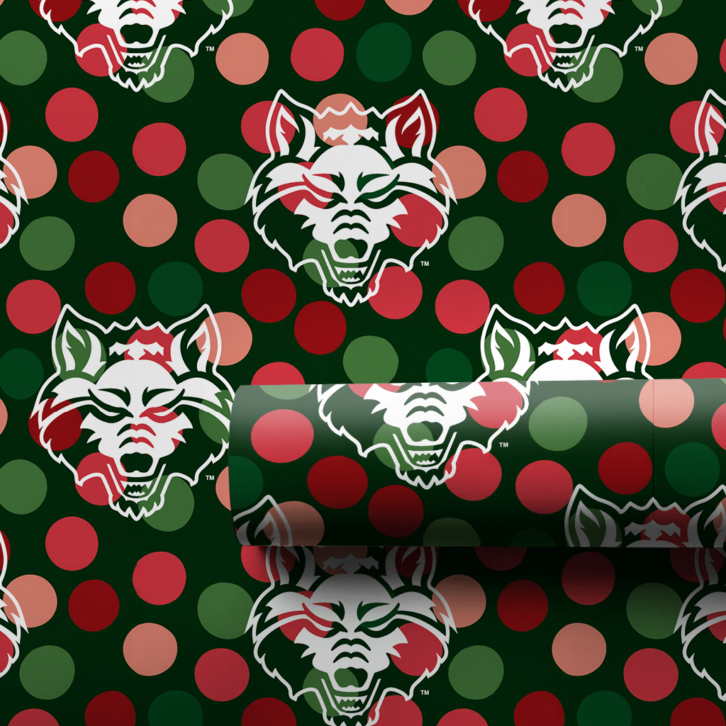 Arkansas State Winter Dots - Wrapping Paper - Aspen & Arlo