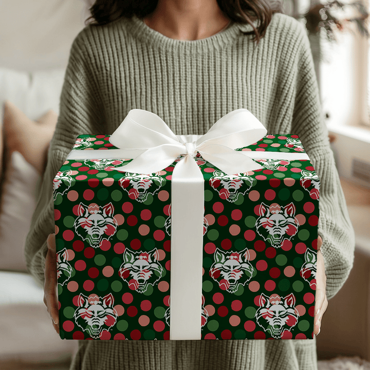 Arkansas State Winter Dots - Wrapping Paper - Aspen & Arlo