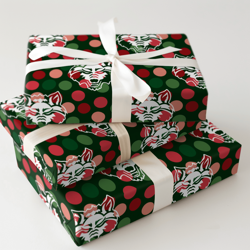 Arkansas State Winter Dots - Wrapping Paper - Aspen & Arlo