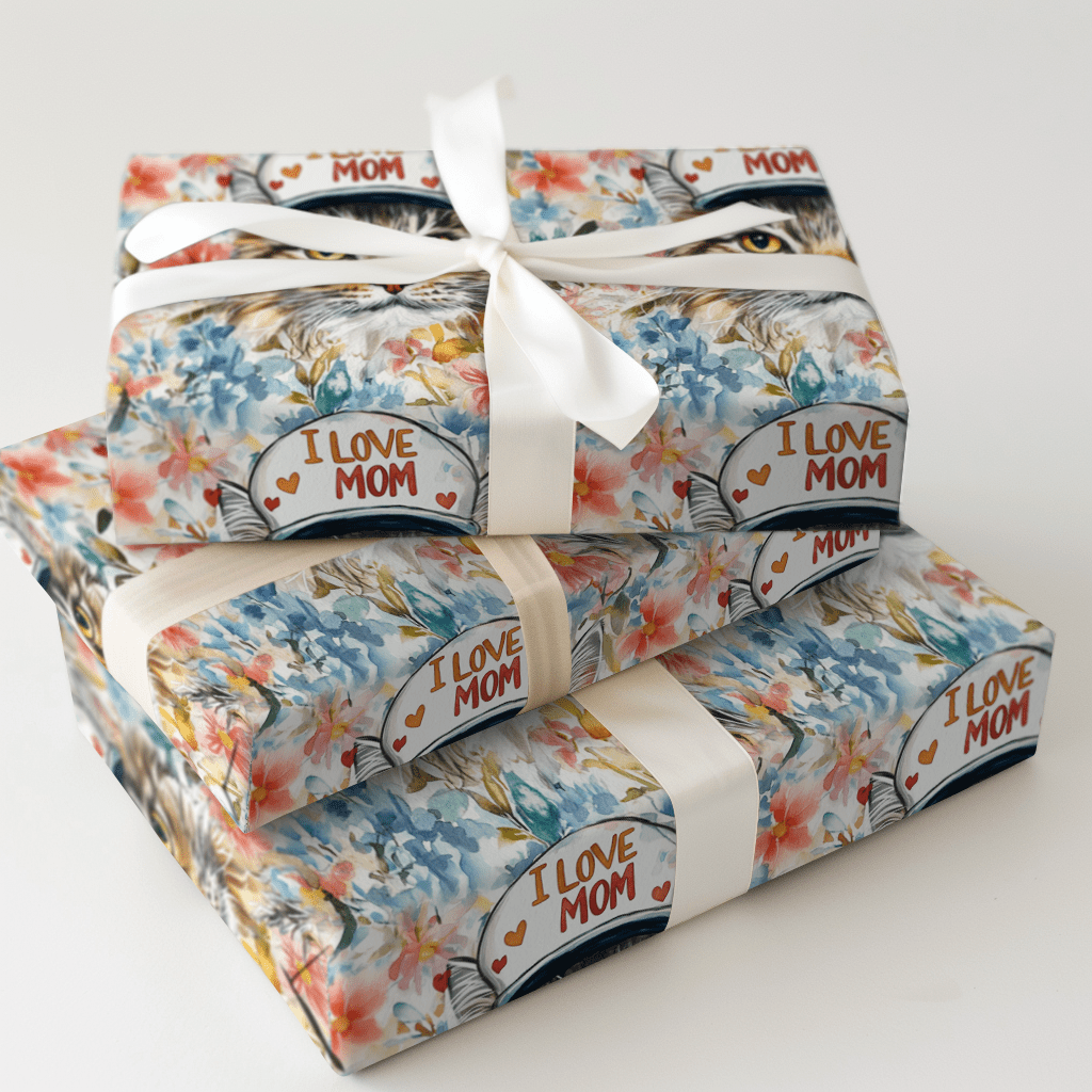 Mom's Favorite Maine Coon - Wrapping Paper - Aspen & Arlo