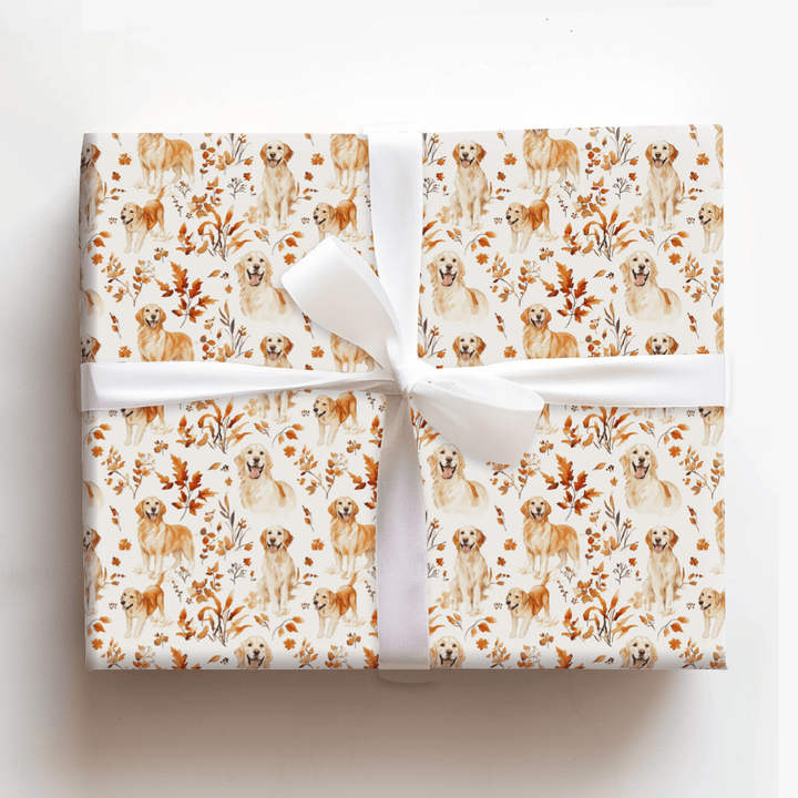 Fall with the Goldens - Wrapping Paper - Aspen & Arlo