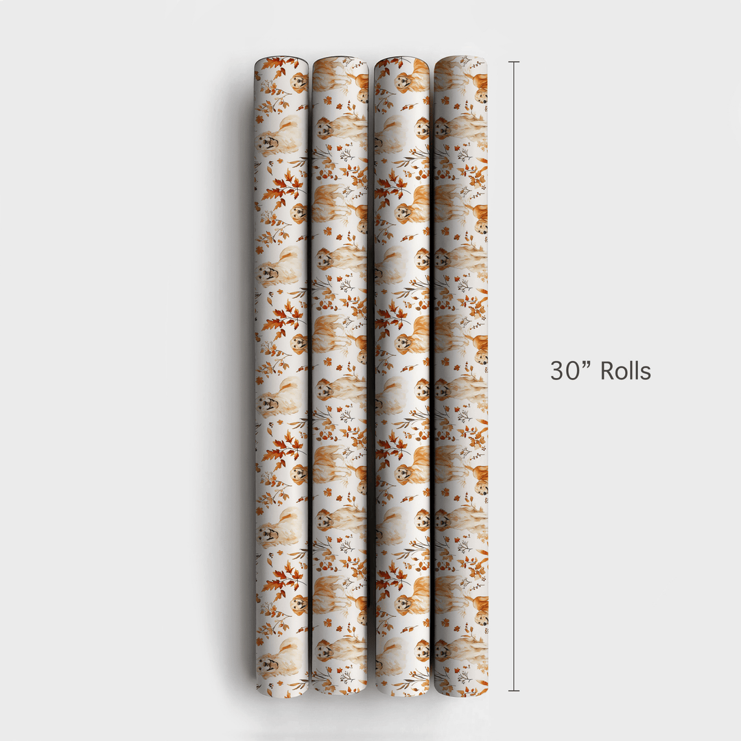 Fall with the Goldens - Wrapping Paper - Aspen & Arlo