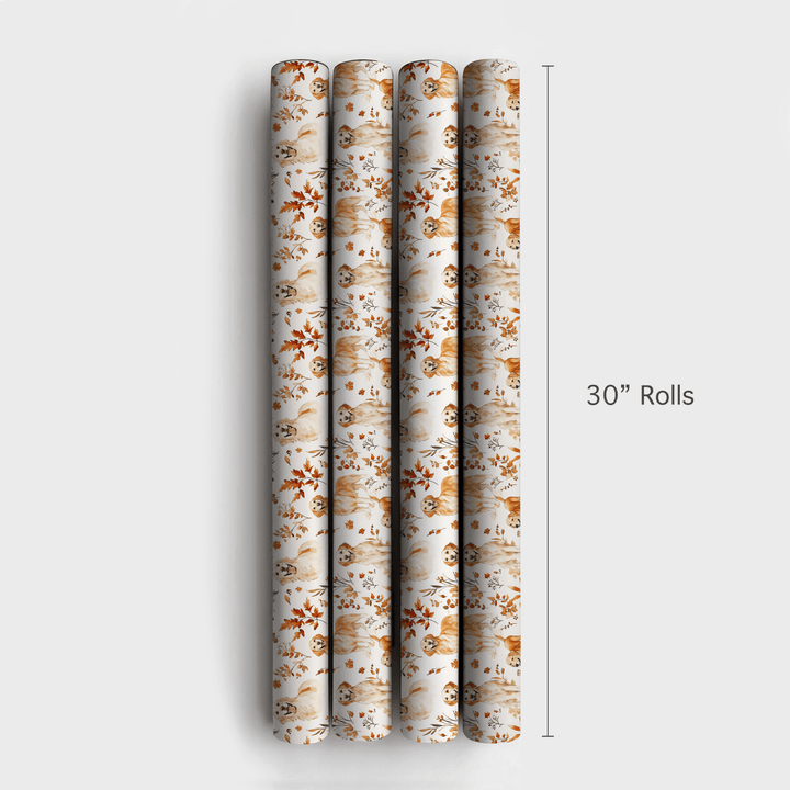 Fall with the Goldens - Wrapping Paper - Aspen & Arlo