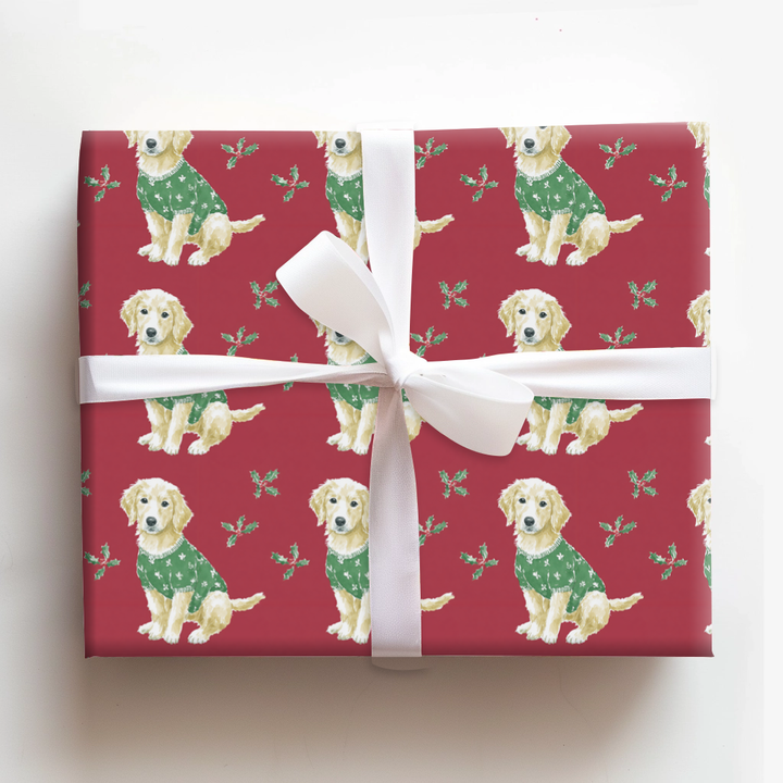 Cozy Christmas Retriever