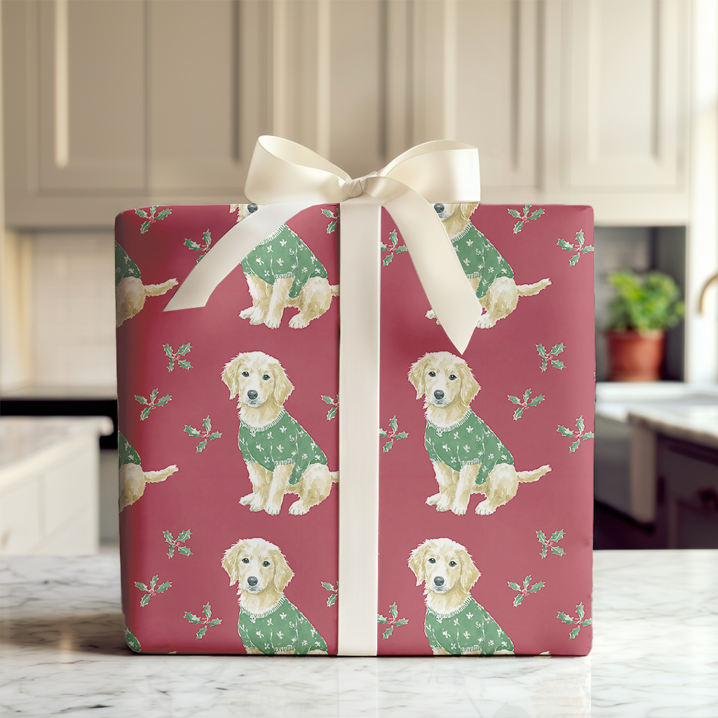 Cozy Christmas Retriever