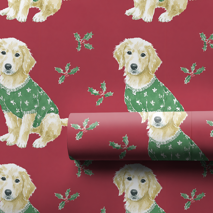 Cozy Christmas Retriever