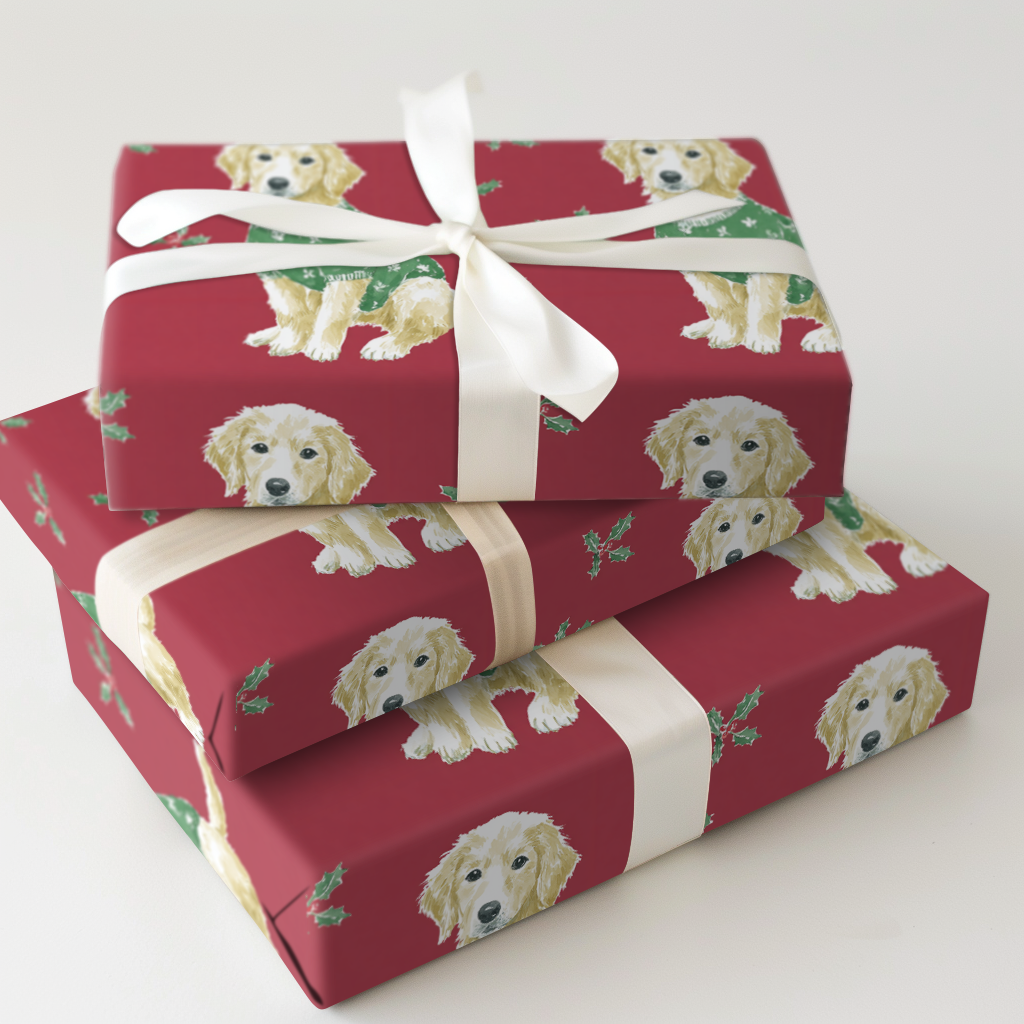 Cozy Christmas Retriever