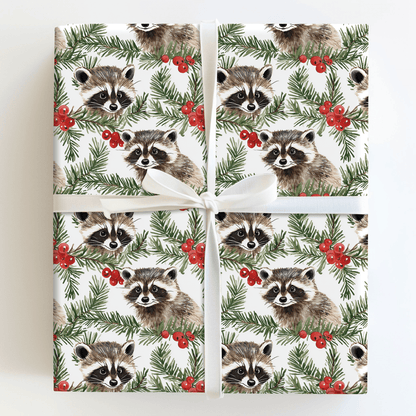 Berry Sneaky Santa - Wrapping Paper - Aspen & Arlo