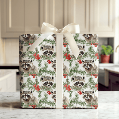 Berry Sneaky Santa - Wrapping Paper - Aspen & Arlo