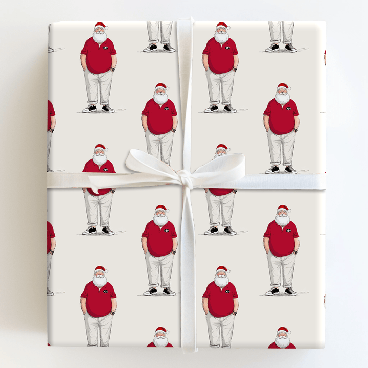 UGA Santa Polo - Wrapping Paper - Aspen & Arlo