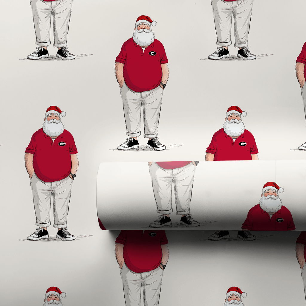 UGA Santa Polo - Wrapping Paper - Aspen & Arlo
