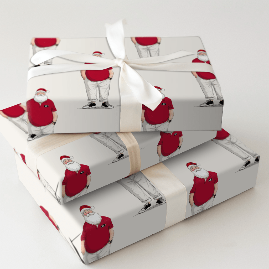 UGA Santa Polo - Wrapping Paper - Aspen & Arlo