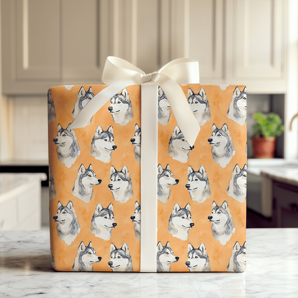 Go Husky Orange - Wrapping Paper - Aspen & Arlo