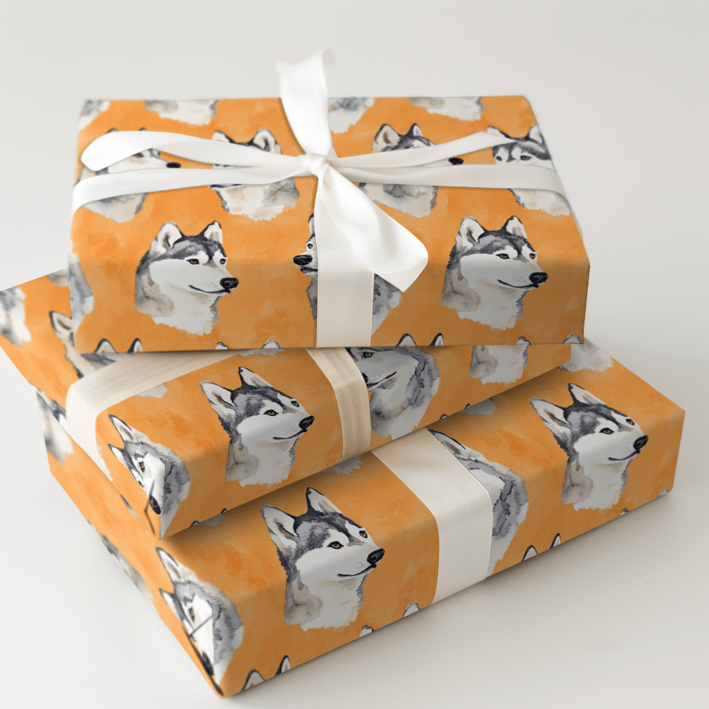 Go Husky Orange - Wrapping Paper - Aspen & Arlo