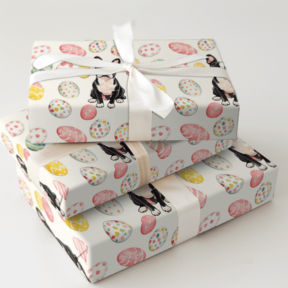 Easter Eggs with the Boston Terrier - Wrapping Paper - Aspen & Arlo