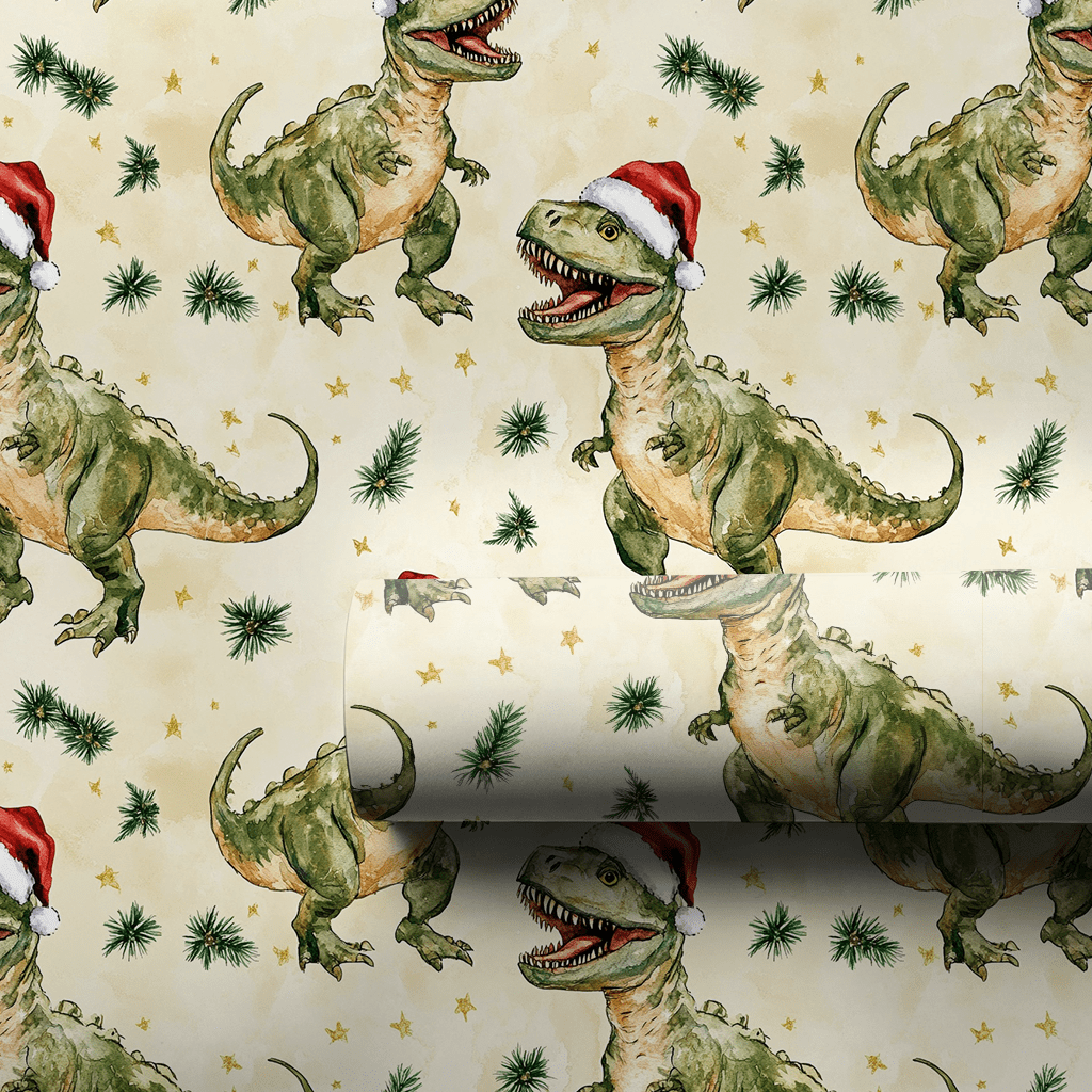 Merry Rex - Wrapping Paper - Aspen & Arlo