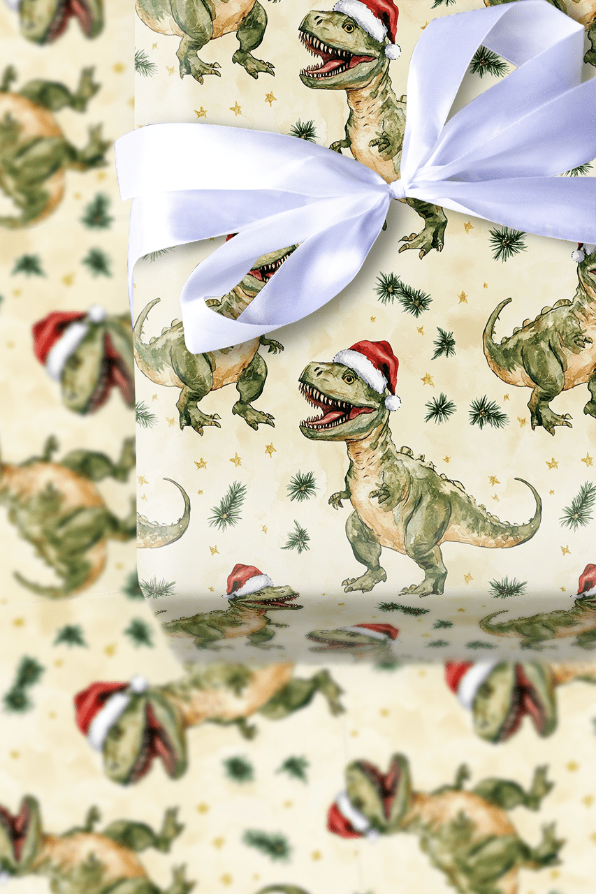 Merry Rex - Wrapping Paper - Aspen & Arlo