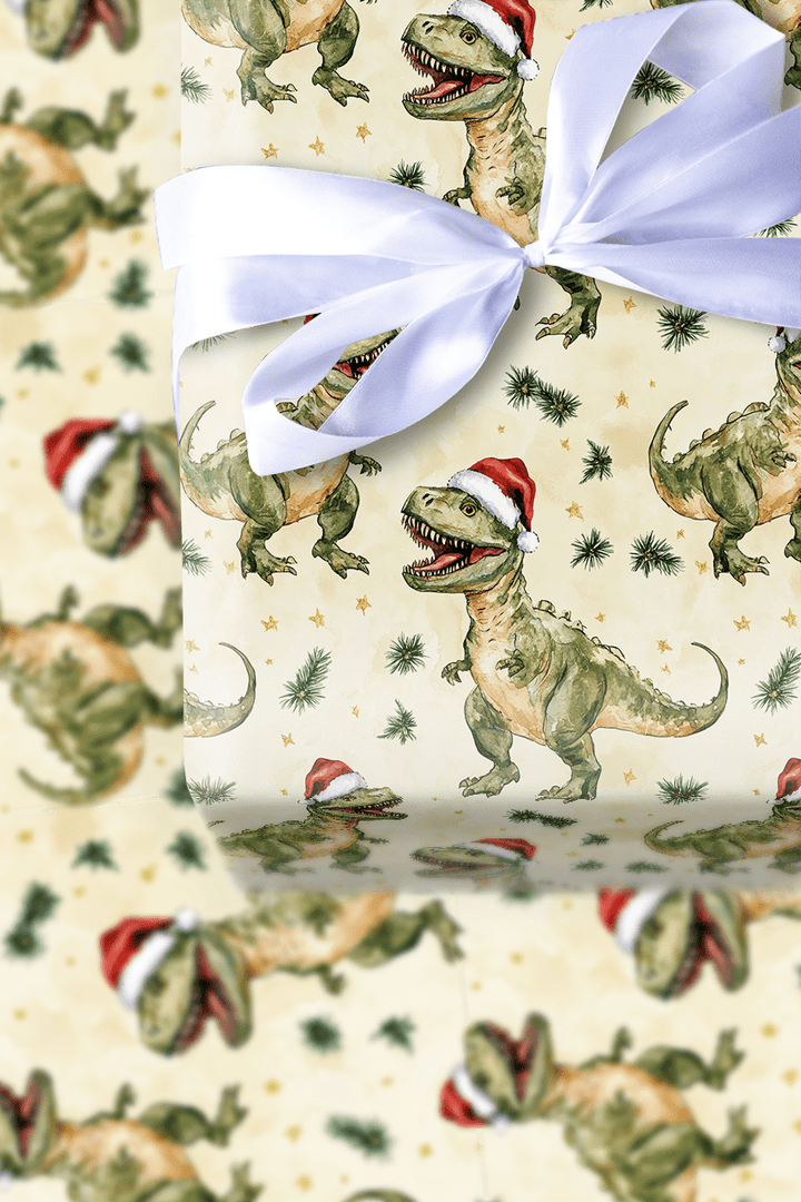 Merry Rex - Wrapping Paper - Aspen & Arlo