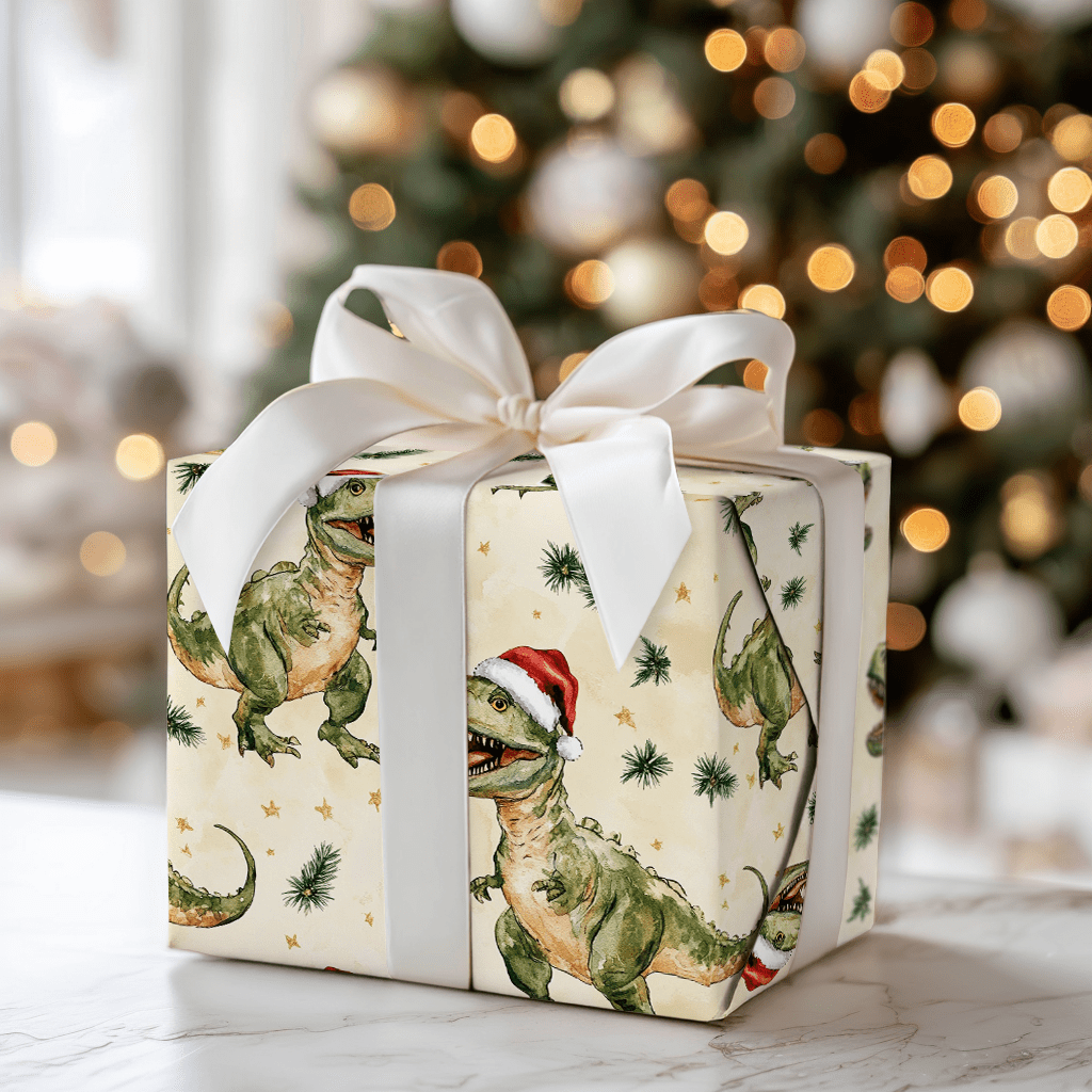 Merry Rex - Wrapping Paper - Aspen & Arlo