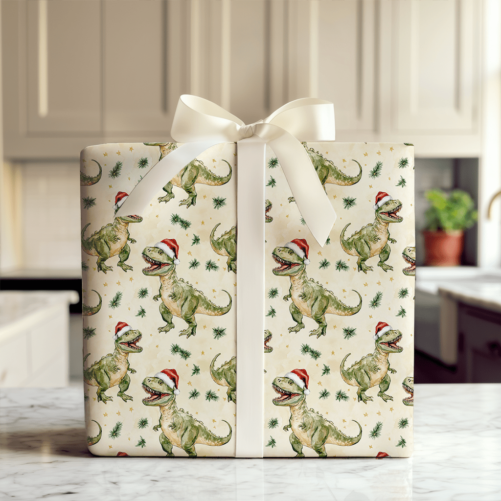 Merry Rex - Wrapping Paper - Aspen & Arlo