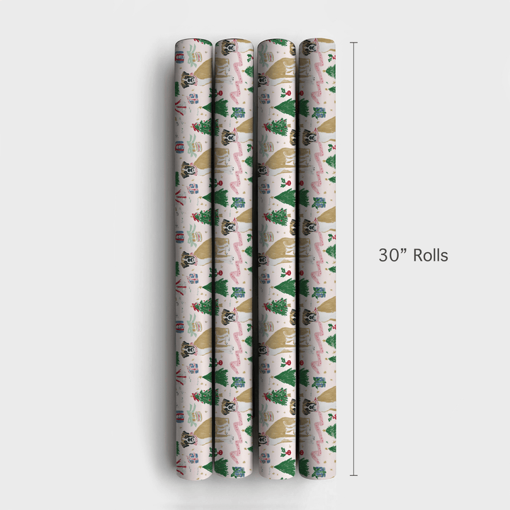 A Boxer Holiday - Wrapping Paper - Aspen & Arlo