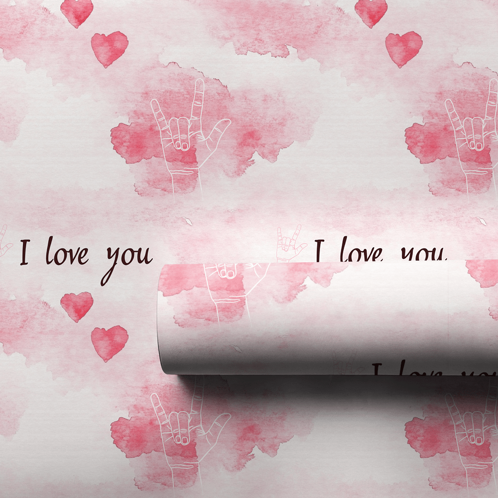 A Sign of Love - Wrapping Paper - Aspen & Arlo