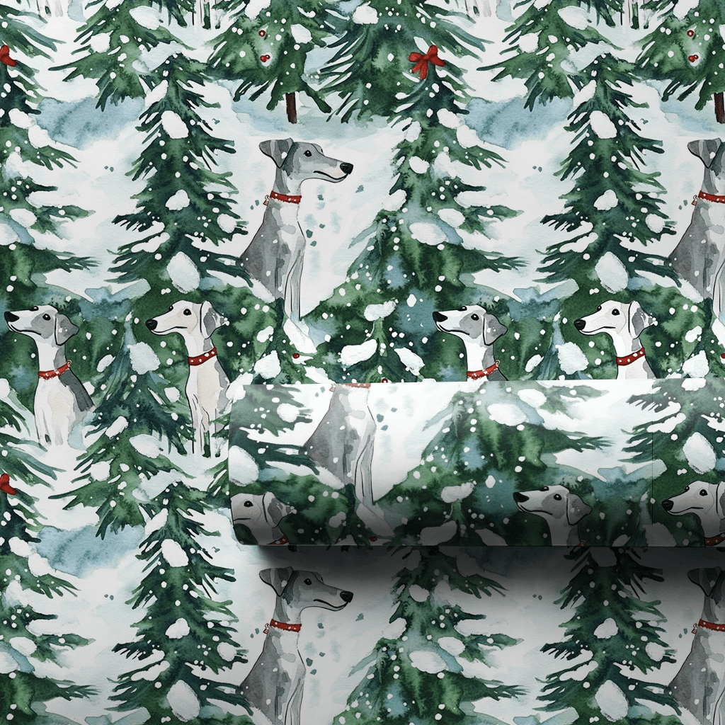 Snow Day for Greyhounds - Wrapping Paper - Aspen & Arlo