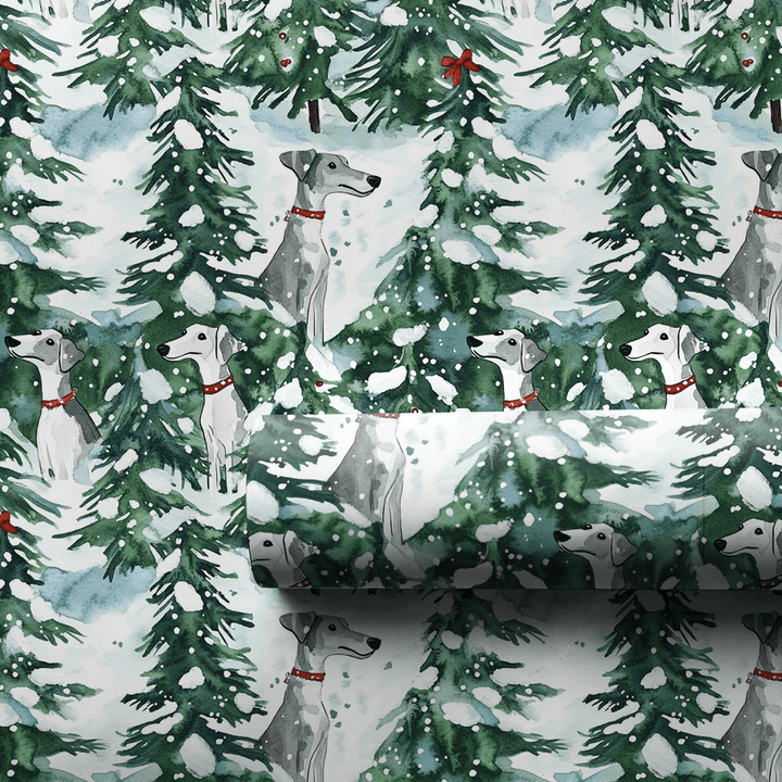 Snow Day for Greyhounds - Wrapping Paper - Aspen & Arlo