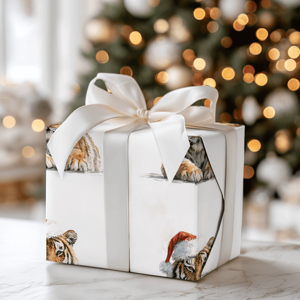 Festive Feline - Wrapping Paper - Aspen & Arlo