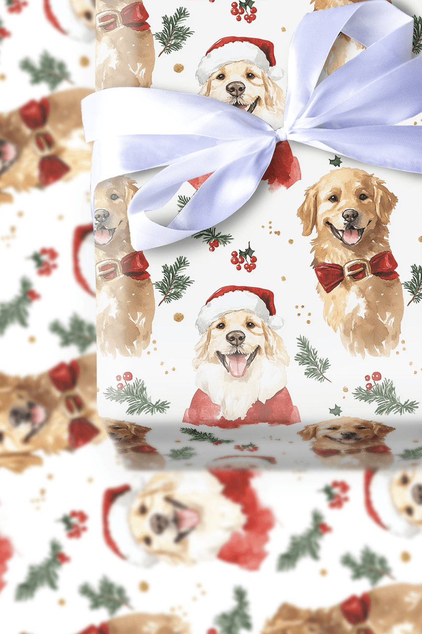 Retrieving Holiday Cheer - Wrapping Paper - Aspen & Arlo