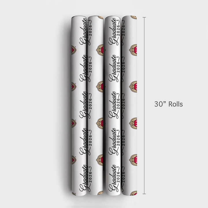 Honor & Red Graduate 2026 - Wrapping Paper - Aspen & Arlo