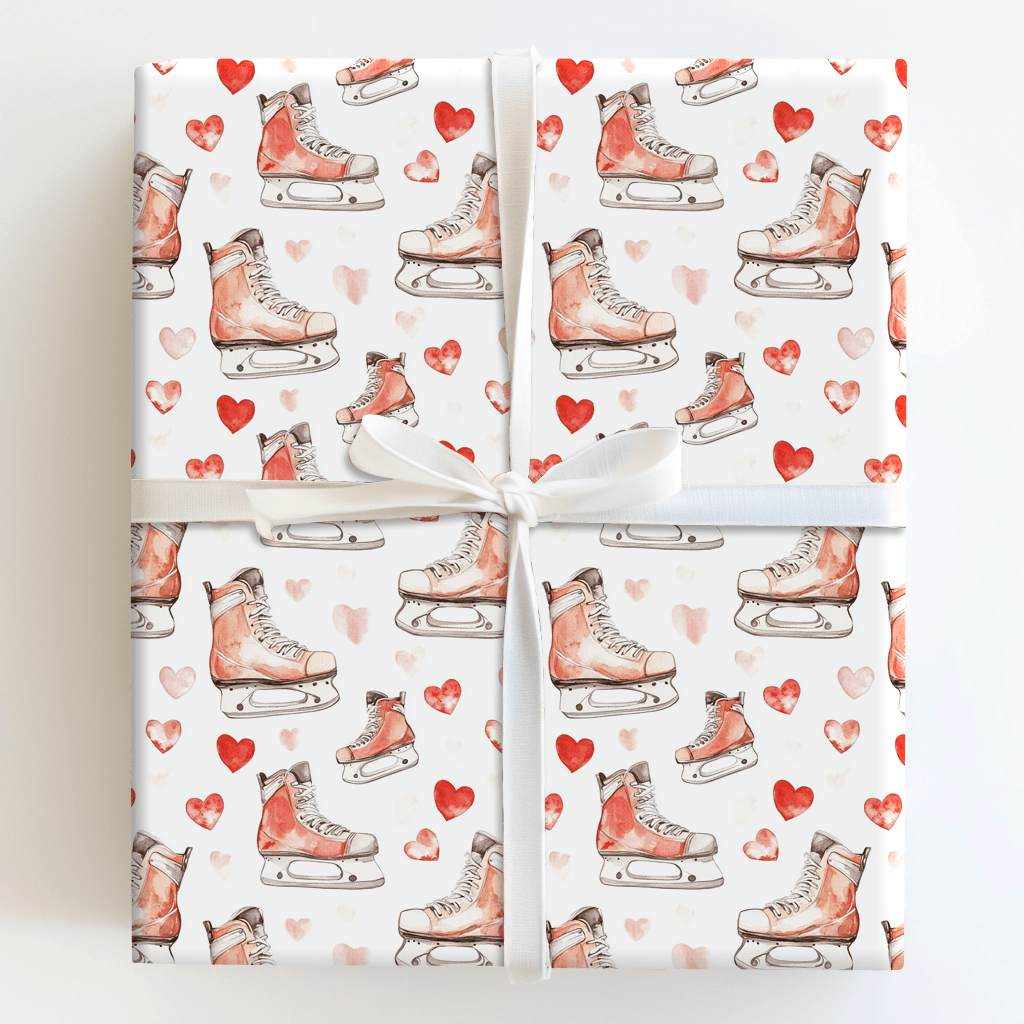 Skating into Love - Wrapping Paper - Aspen & Arlo