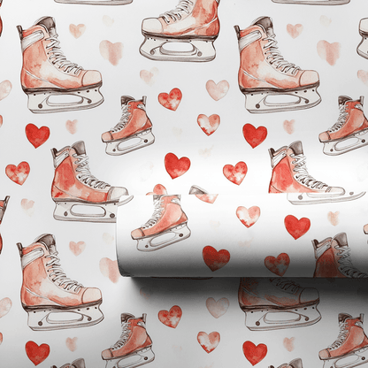 Skating into Love - Wrapping Paper - Aspen & Arlo