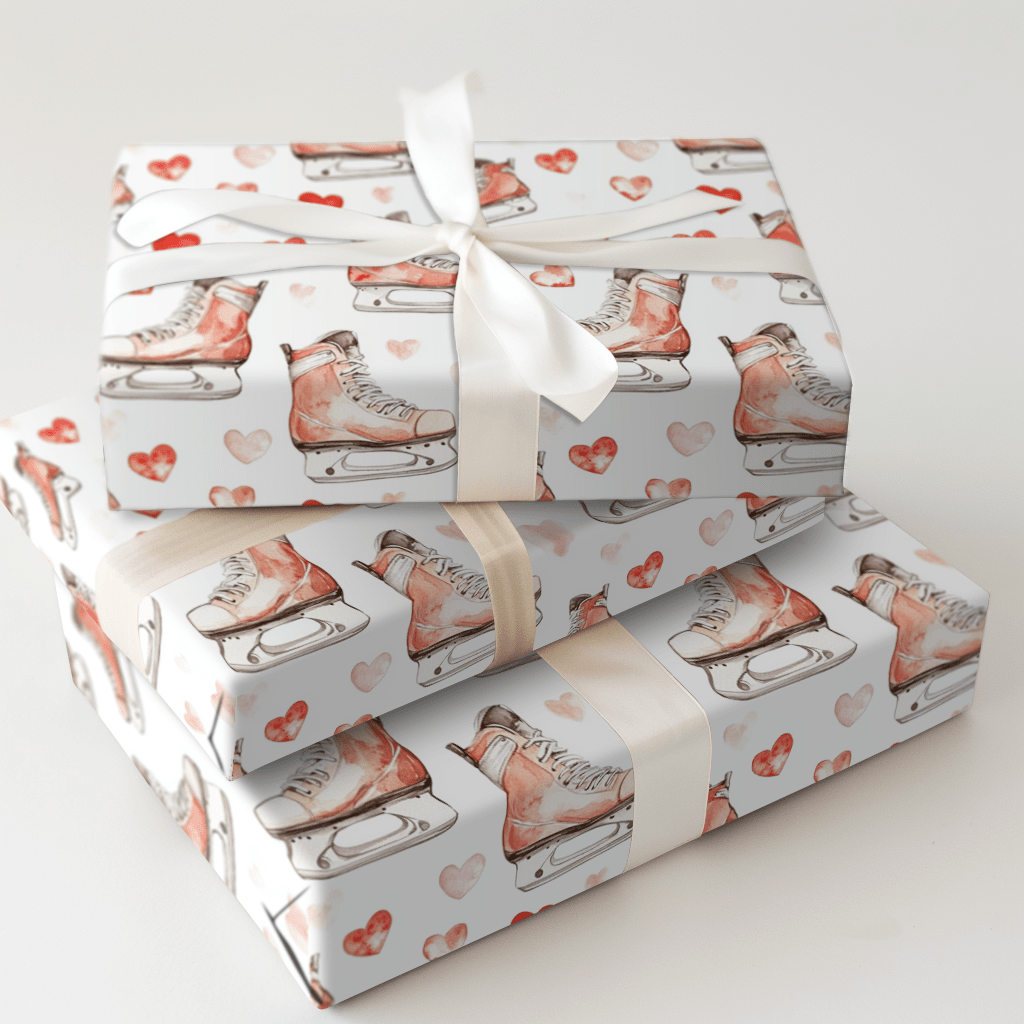 Skating into Love - Wrapping Paper - Aspen & Arlo