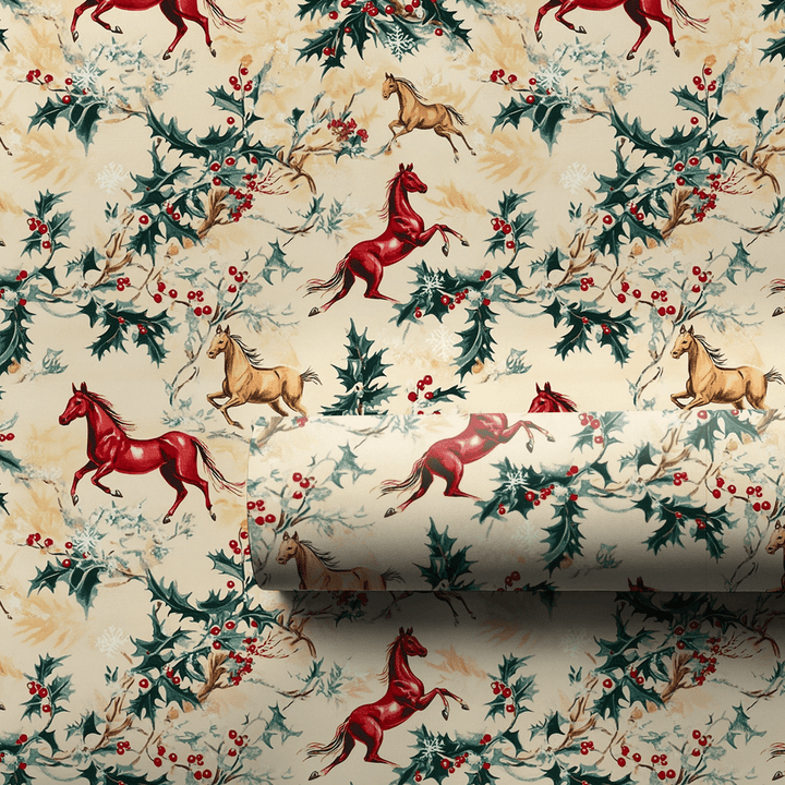Holly and Hooves - Wrapping Paper - Aspen & Arlo