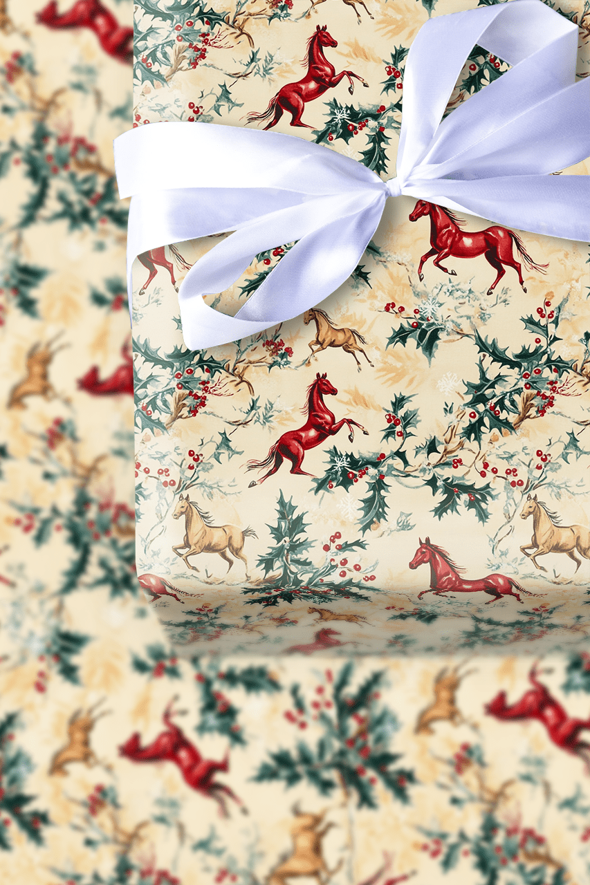 Holly and Hooves - Wrapping Paper - Aspen & Arlo